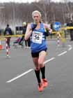 Ashley Gibson (Morpeth) in second place after leg one of the senior womens Elswick Road Relays.